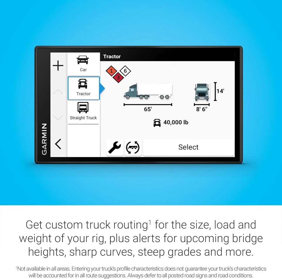 Garmin dezl OTR620 6" Truck GPS with 1280p Display & Satellite Imagery - Image 4 of 4