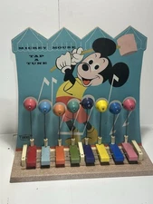 1960s Vintage Mickey  Mouse TAP-A-TUNE By Emenee Musical Toys