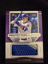2021 Topps Definitive Collection Protectors at the Plate Relics Nico Hoerner /5