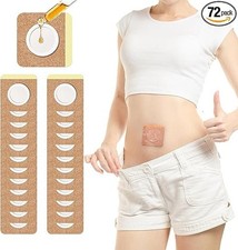 72Pcs Castor Oil Pack Wrap, Organic Cotton Castor Oil Patches for Belly Button