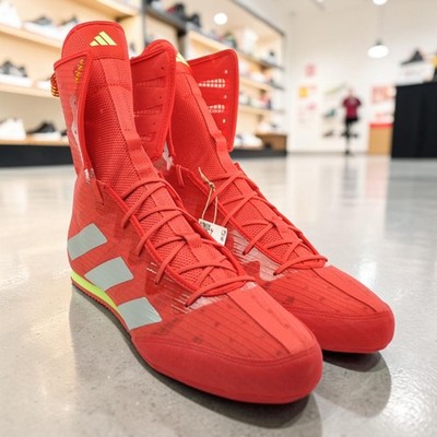 Adidas Box Hog 4 Boxing MMA Shoes Red Silver Yellow(Size M9) (JP9846)