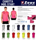 ZEUS Short Sleeve Volleyball Football Tank Top Mod. START training jersey