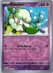 Cottonee 034/091 Reverse Holo Common SV: Paldean Fates