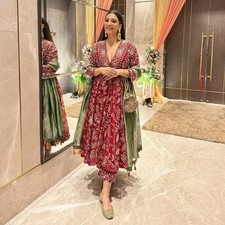 GOWN SALWAR KAMEEZ PAKISTANI INDIAN WEDDING PARTY WEAR DRESS BOLLYWOOD SUIT NEW