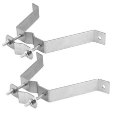 4  Heavy-Duty Wall Mount Pair for TV Antenna Mast with 2 Brackets  Lag Bolts