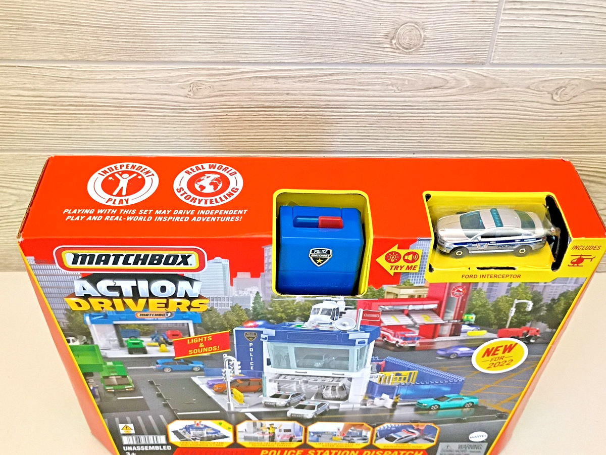Matchbox Action Drivers Police Station Dispatch Playset 2021 RARE