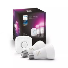 Philips Hue 2pk A19 LED Starter Kit with Brid...