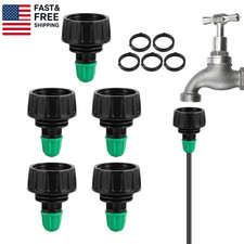 Garden Hose Adapter 3/4 to 1/4 Inch Drip Irrigation Tubing Connectors Lock Bar