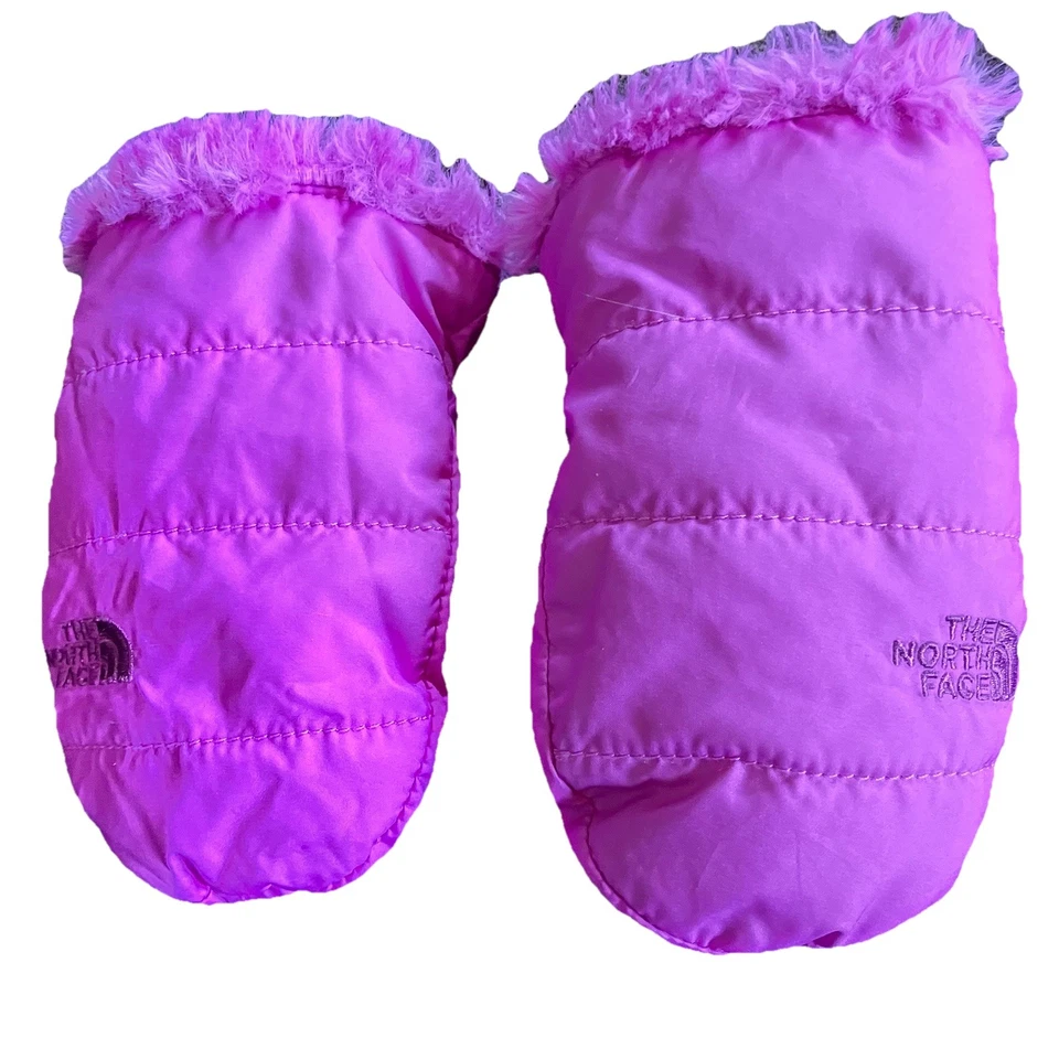 The North Face Shasta Mittens Toddler Size Fuchsia Purple Lined Snow Ski Winter - Image 2 of 4