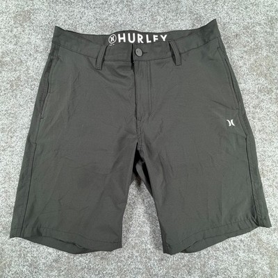 Hurley All Day Hybrid Chino Shorts Mens 34 Black Stretch Reflective Quick Dry