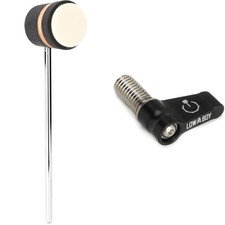 Low Boy Felt Daddy Bass Drum Beater with M8 Power Switch - Lightweight, Black