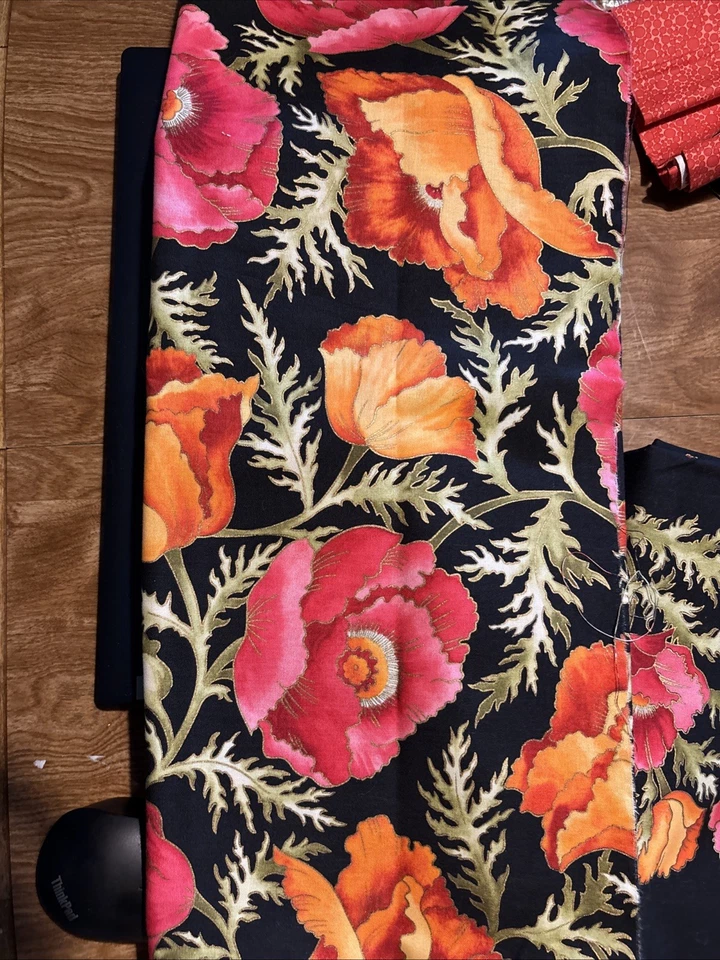 floral cotton fabric lot - Image 3 of 4