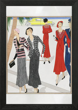Red dresses Framed Wall Art Poster Canvas Print Picture