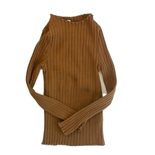 Rylee + Cru Long Sleeve Ribbed Tee Chartreuse Top for Kids 4-5 Years