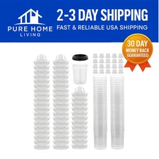 MPS 50 Disposable Paint Cup Liners & Lids - Perfect for Efficient Spray Painting