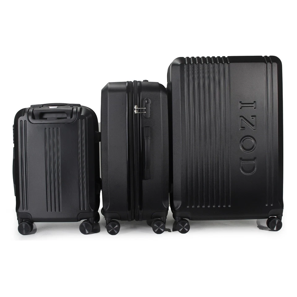 IZOD Zane Extensible ABS Carcasa Dura Ligera 360 Ruedas Giratorias y Combo Bloqueo Foto 3 de 4