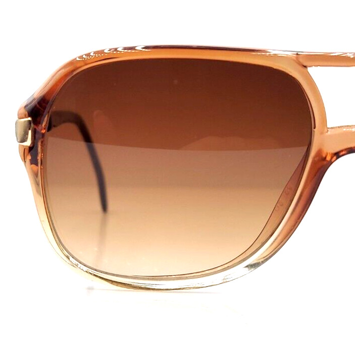 Vintage Luxottica Stanley Brown Pilot Sunglasses Italy W/NEW LENSES! View 4