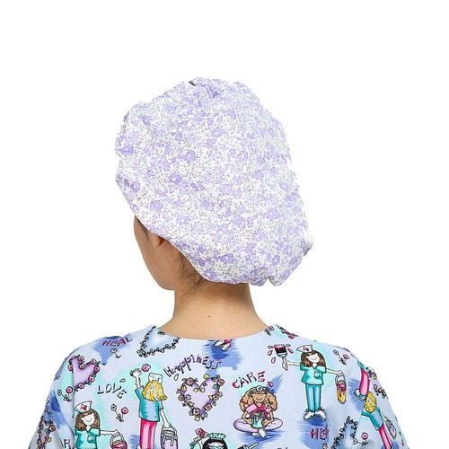 Womens/Mens Florals Printed Cap Scrub Hat/Cap Head Wear Adjustable Accessories - Picture 85 of 660