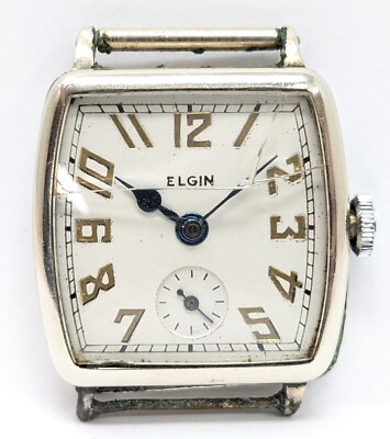 Elgin Uhr 1928 Serie E-1 sehr selten Art Deco Vintage watch mada in usa