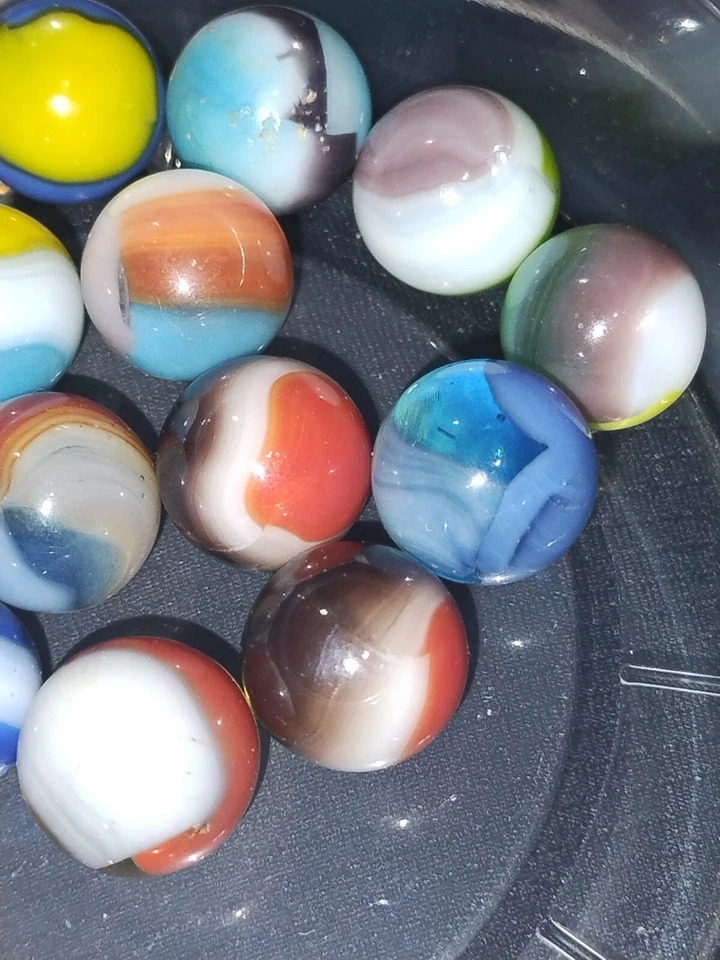 Lot Of 20 Vitro Elite Marbles Vintage Akro Agate Marble King Master Peltier  - Image 2 of 4