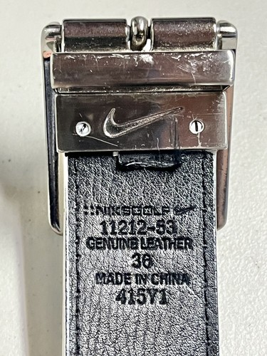Cinturón reversible de golf para hombre Nike blanco/negro talla 36 cuero genuino - Imagen 5 de 7