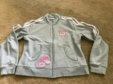 Walt Disney World Tinkerbell Tink Full Zip Grey Sweatshirt Size Medium