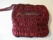 RARE Vintage 1930/40s Muffler Fur Silk Purse Pin-Up Rockabilly Muff Hand Warmer