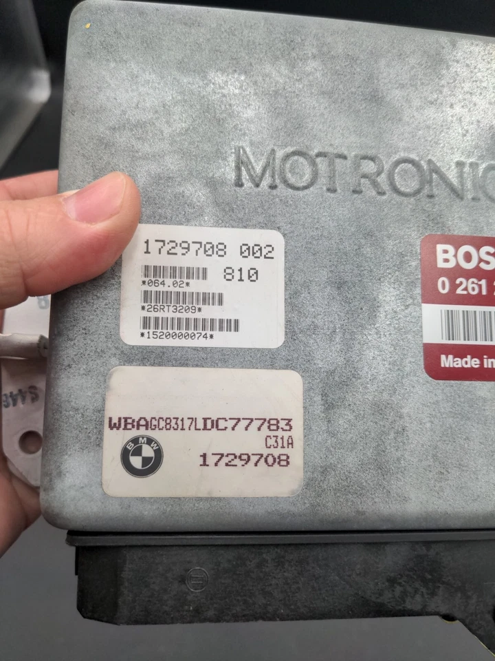 Unidad de control del motor E32 BMW 750i 750il 850CSI DME ECU Brain 0261200156 OEM Bosch Foto 3 de 4