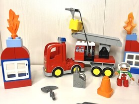 LEGO Duplo Fire Truck Engine Set 10592 + Race Car Rally 10589