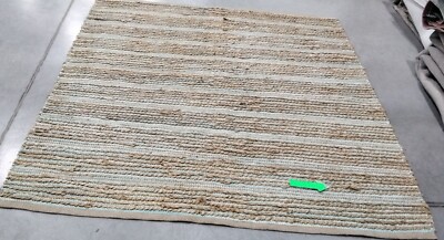 AQUA 6' X 6' Square Broken Thread Rug, Reduced Price 1172742592 CAP851D-6SQ