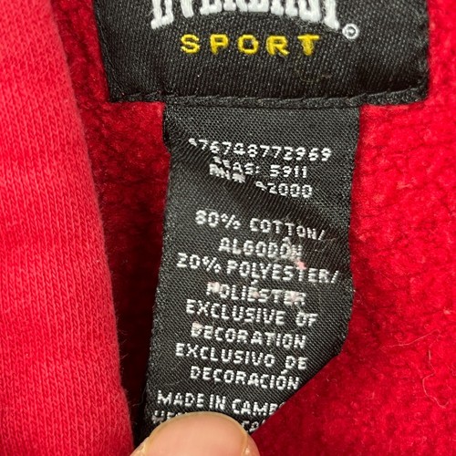 EVERLAST SPORT Hoodie Mens XL SPORTS Boxing Gym Fleece Sweatshirt Pullover Red - Picture 11 of 14