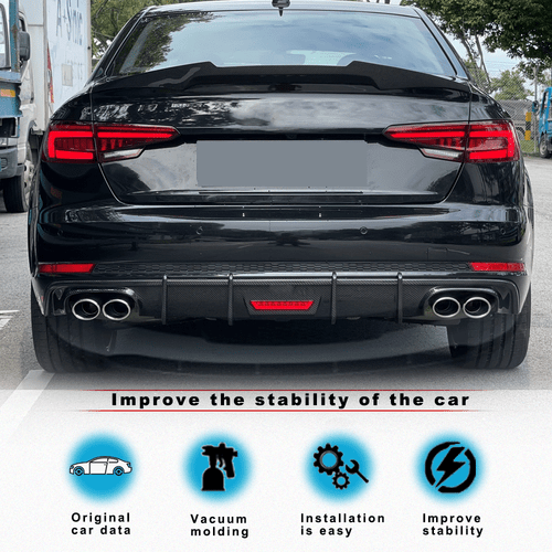 Für Audi A4 B9 S4/S-Line 2017-2020 Carbon Heckspoiler Heck Spoiler Flügel Lippe - Bild 2 von 12