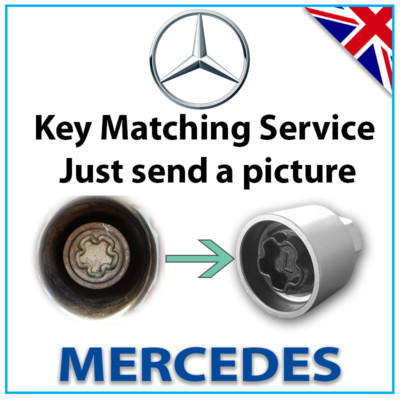 Für Mercedes Security Hauptverriegelung Schloss Radmutter Schlüssel Bolzen UK passend