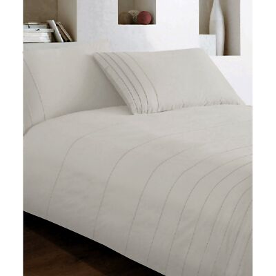 3 Pce 250TC Brooklyn 100% Cotton Quilt Cover Set Linen - DOUBLE QUEEN KING
