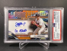 2024 Bowman Chrome Prime Signatures Jose Perdomo Inscription Auto /25 SSP PSA 10