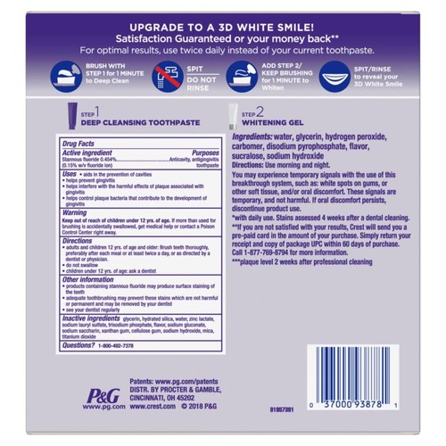 3D White Brilliance Kit: Toothpaste (4oz) + Whitening Gel (2.3oz) - Picture 8 of 9