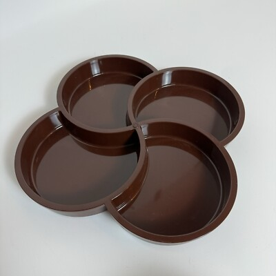 #ad #ad Dansk Designs Divided Serving Tray Brown Gunnar Cyren Vintage MCM Plastic $29.99