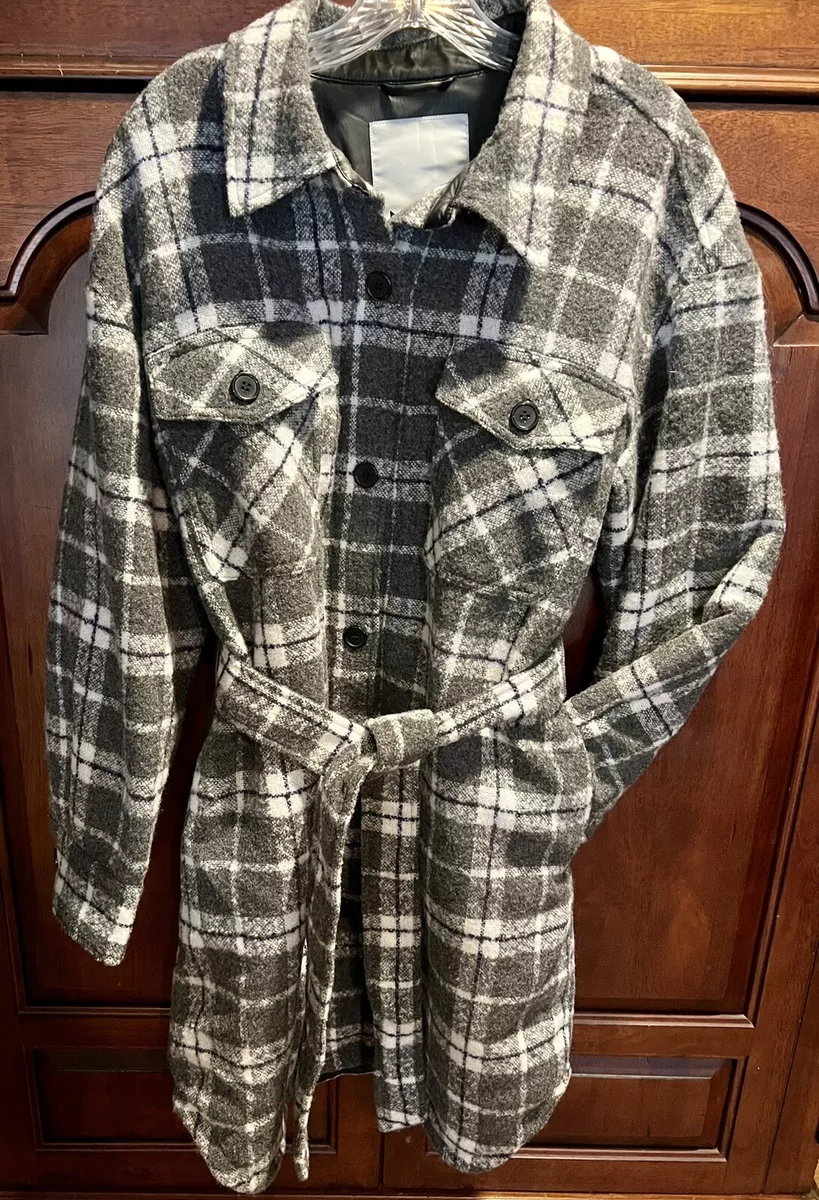Nvlt plaid top long coat