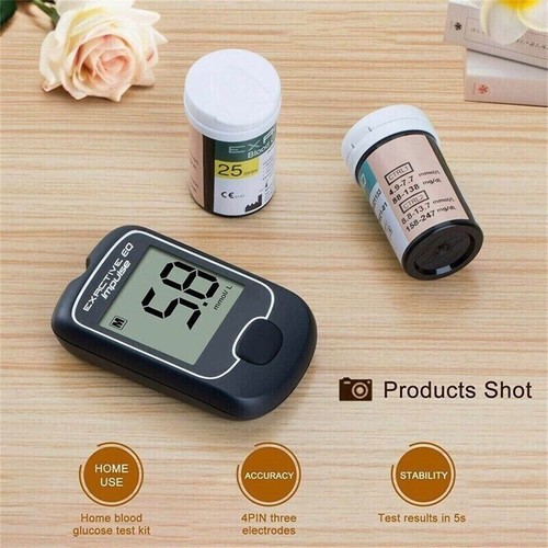 Blood Glucose Starter Kit Glucometer Sugar Meter Monitor Diabetes 50 Test Strips - Picture 5 of 21