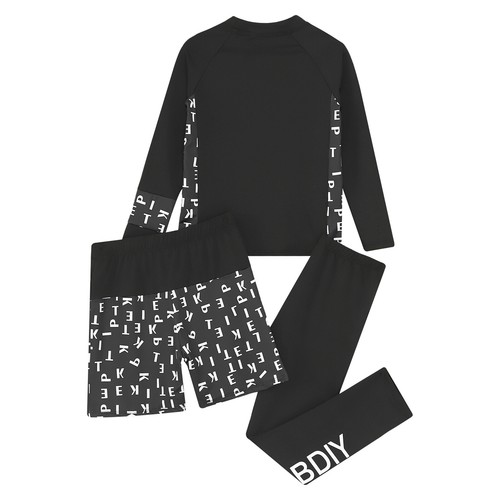 Kids Girls Boy Bathing Suit Summer Swimwear Long Sleeve Swimsuit And Pants Set - Picture 10 of 30
