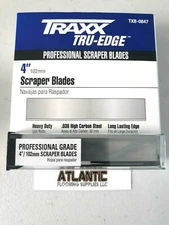 TRAXX Tru-Edge 4 Inch Razor Scraper Blades 10 Blades per pack 