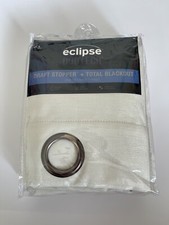 Brand New Eclipse Duotech Ivory Draft Stopper and Total Blackout Curtain
