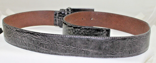 Vintage Deadstock Emporio Armani Black Leather Belt US Sz 46 Made in Italy NWT - Picture 4 of 11