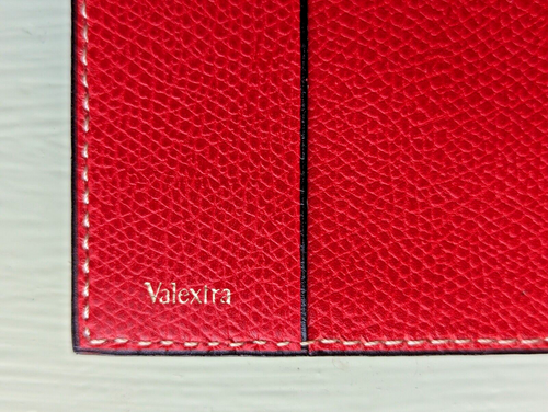 Valextra British Isles UK England Passport Holder Red Blue Leather Mint - Picture 2 of 4