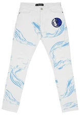 FISLL NBA Men's Dallas Mavericks Distressed Denim Jeans