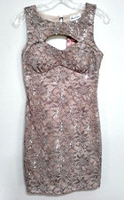 NEW- Emerald Sundae, Juniors party dress, embroidered with sequins SIZE: M.