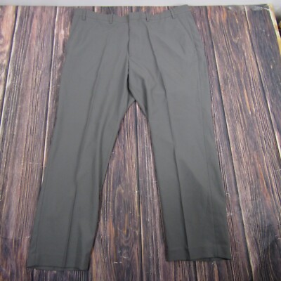 Perry Ellis Portfolio NEW Mens Slim Fit Golf Dress Pants Smoked Pearl Gray 40x30