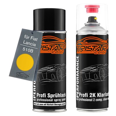Autolack 2K Spraydosen Set für Fiat Lancia 510B Giallo Poste Svedesi Yellow Post