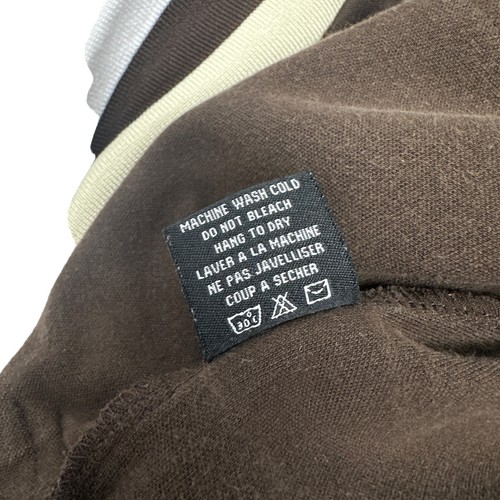 BILLABONG Surf Herren braun hellbraun weiß Jacke durchgehender Reißverschluss Track gestreift Large - Bild 12 von 15