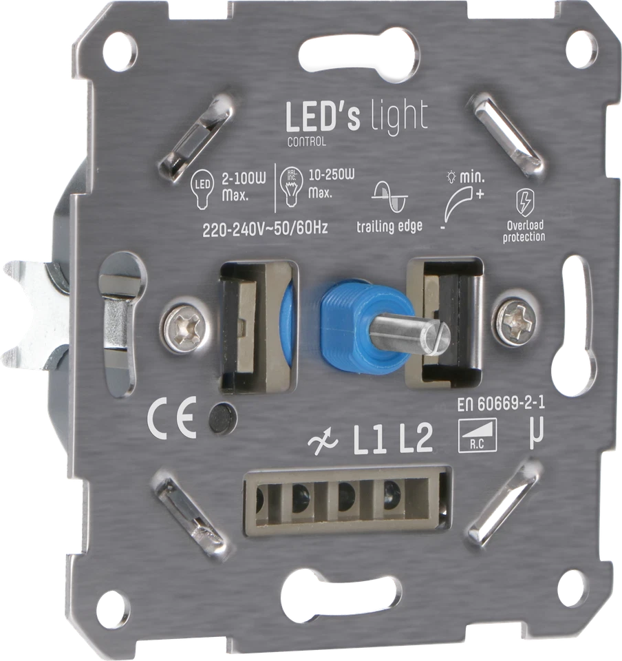 LED'S LIGHT LED-Universaldimmer Drehdimmer für LED 2-100W Halogen 10-250W Markenkompatibel